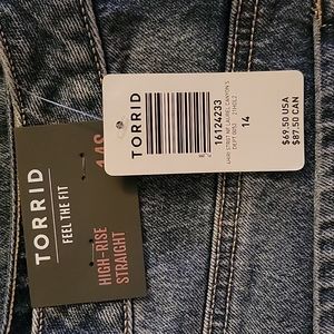 Torrid High-Rise Straight jeans.